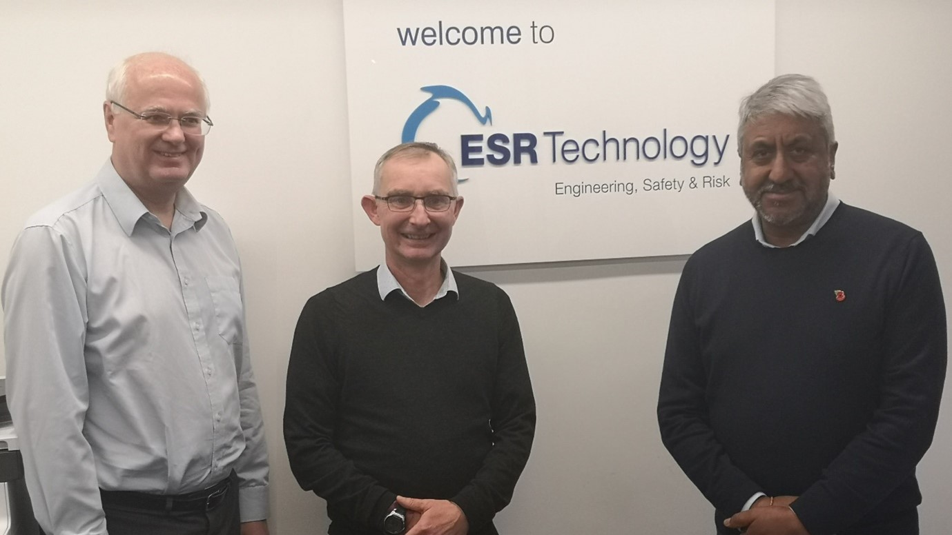 Photograph of Richard Tiffin and ESR Technology team members.